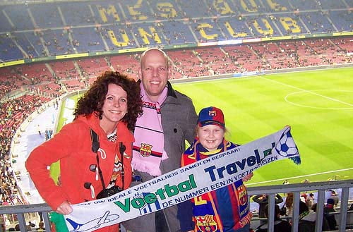 Familie Vink in Camp Nou