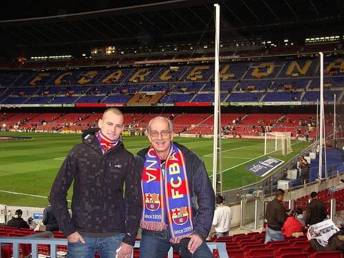 Zitplaatsen Camp Nou, de heer v.d. Graaf